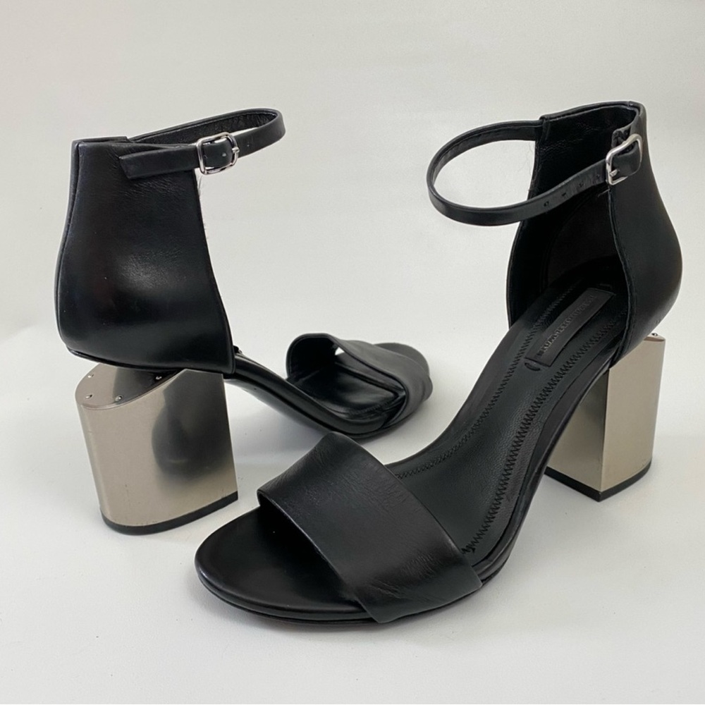⛓️Alexander Wang "Abby" Sandals, cool silver block heel size 38⛓️